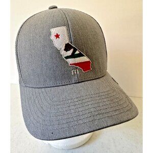 Travis Matthew gray California state flag trucker hat cap golf grey embroidered